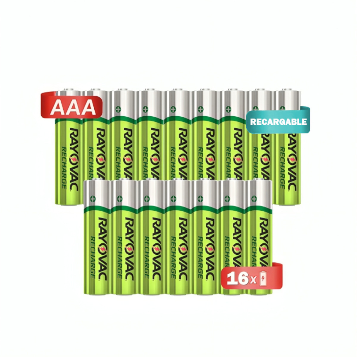 16 Pilas Baterías Recargables Rayovac Tamaño Aaa 650 Mah