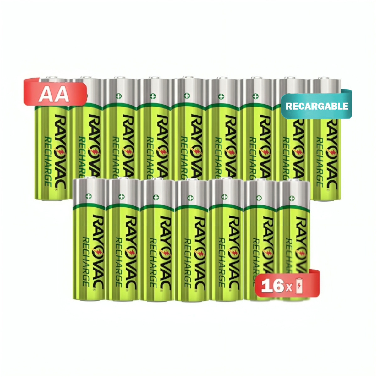 Foto 1 | 16 Pilas Baterías Recargables Rayovac Tamaño Aa 1350 Mah