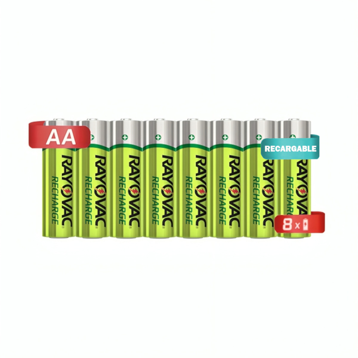 Foto 2 pulgar | 8 Pilas Baterías Recargables Rayovac Tamaño Aa 1350 Mah