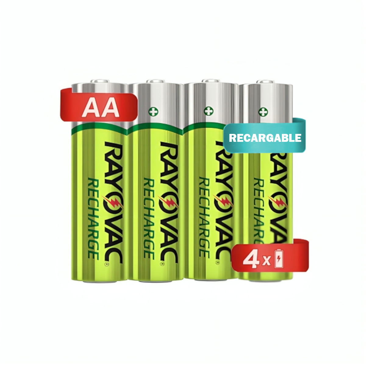 4 Pilas Baterías Recargables Rayovac Tamaño Aa 1350 Mah