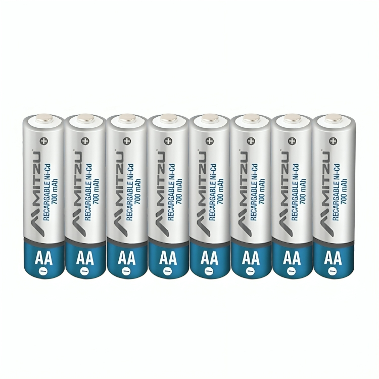 Pilas Baterías Aa Recargables Mitzu 700 Mah Con 8 Piezas Nicd