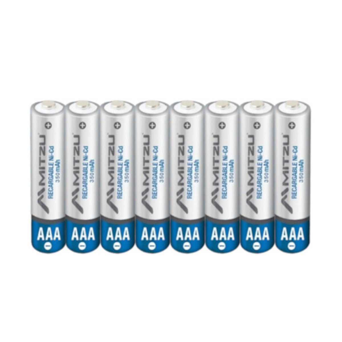 Foto 2 pulgar | Pilas Baterías Aaa Recargables Mitzu 350 Mah Con 8 Piezas Nicd