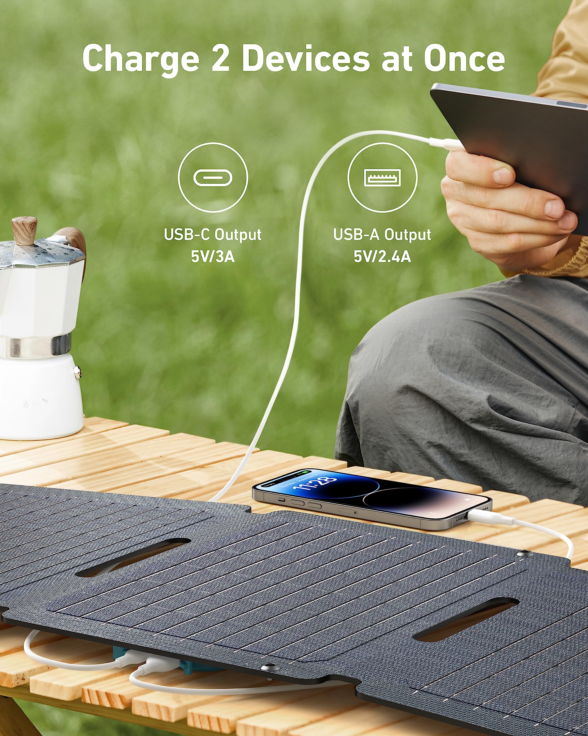 Foto 4 pulgar | Panel Solar Anker Solix Ps30 30 W Plegable con IP65 para Acampar - Venta Internacional