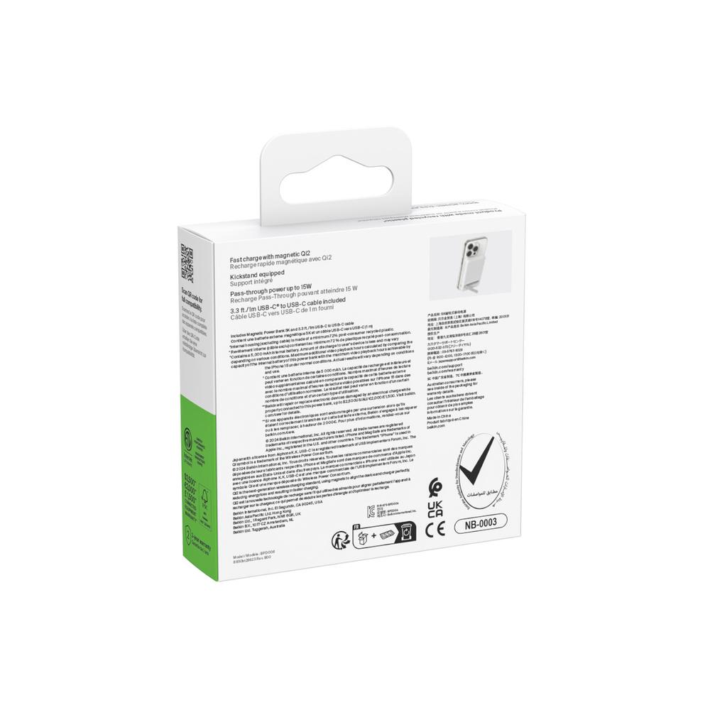 Foto 6 | Bateria Magnetico Kick Blanco Belkin