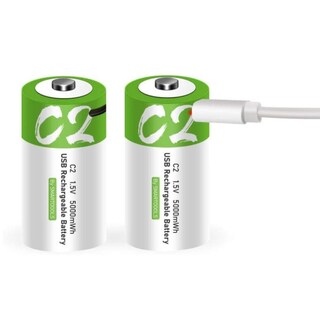 Foto 3 | Cargador De 2 Pilas C2 Recargables Usb C 5,000mwh 1.5v