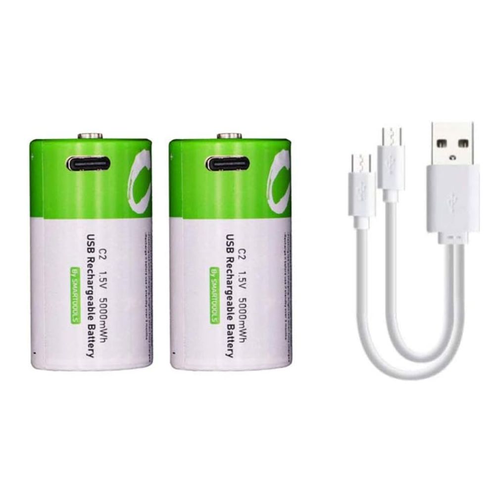 Foto 7 pulgar | Cargador De 2 Pilas C2 Recargables Usb C 5,000mwh 1.5v