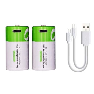 Foto 6 | Cargador De 2 Pilas C2 Recargables Usb C 5,000mwh 1.5v
