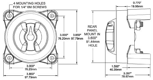 Foto 4 pulgar | Interruptor De Batería Blue Sea Systems 9004e Serie E De Encendido/apagado Afd - Venta Internacional.