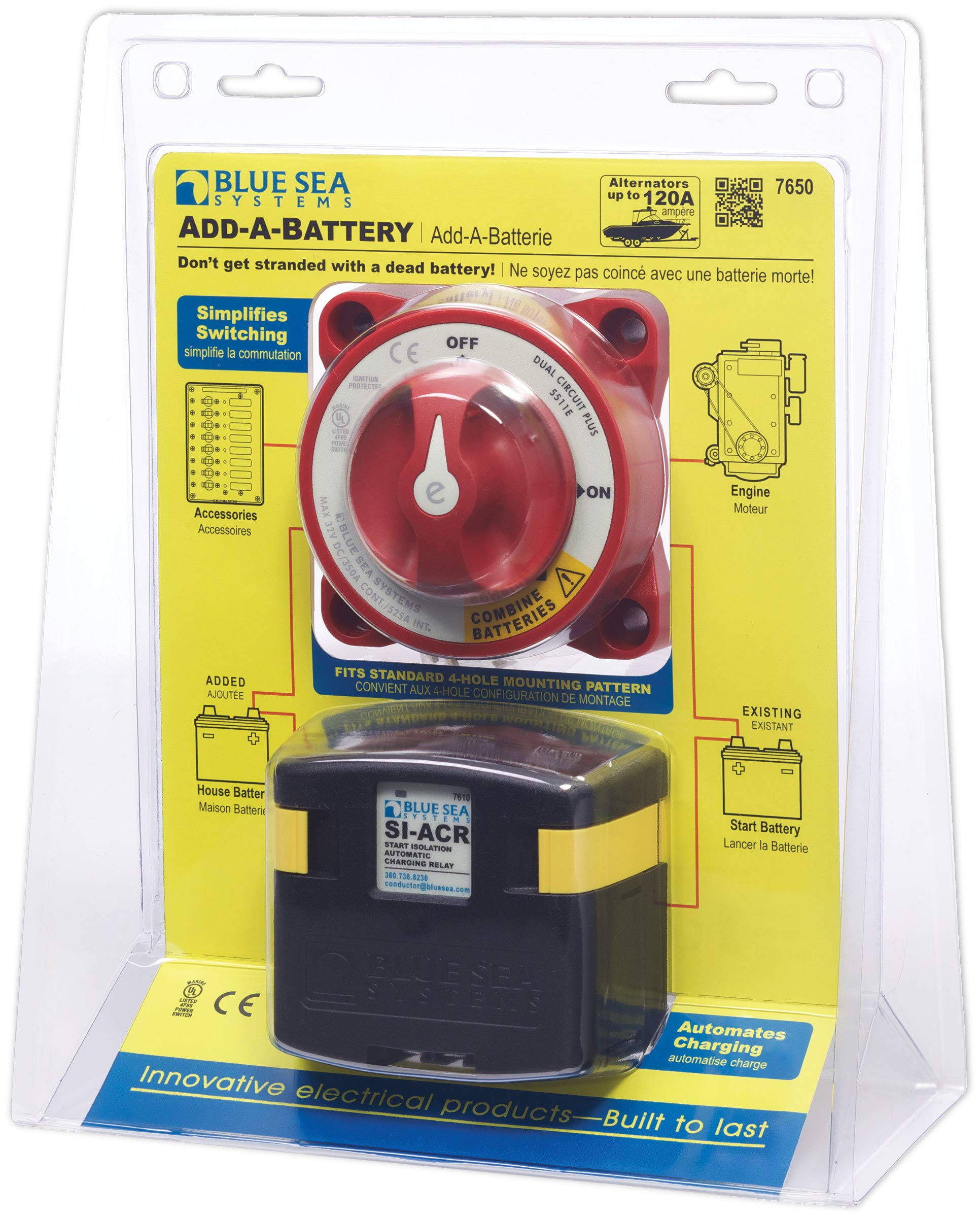 Foto 2 pulgar | Kit De Baterías Blue Sea Systems 7650 Add-a Battery 12/24 V 120 A - Venta Internacional.