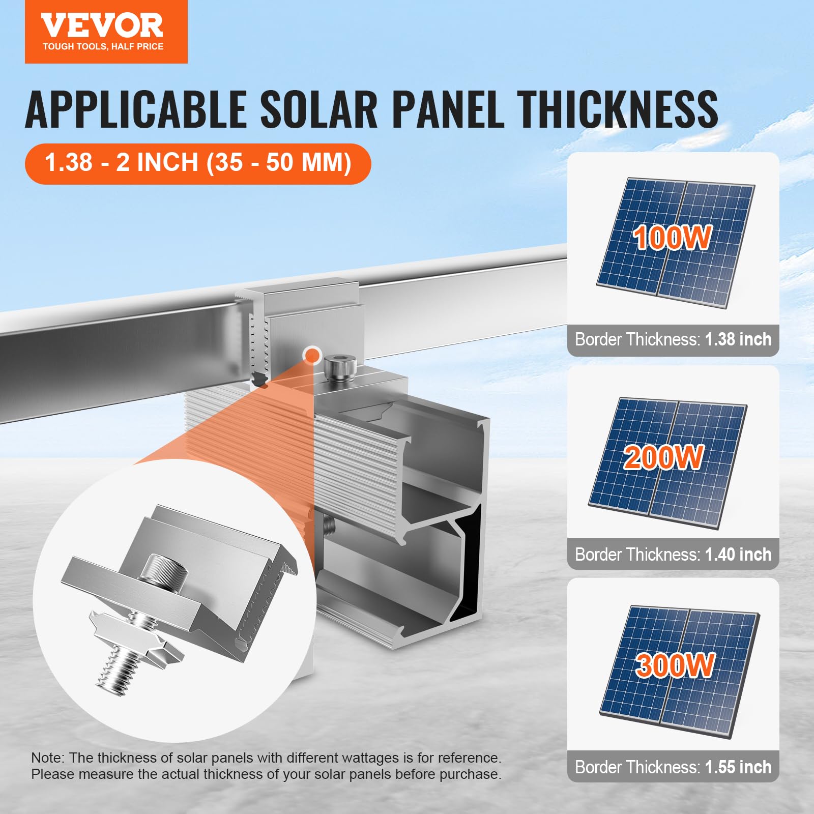 Foto 2 | Soportes De Montaje De Paneles Solares Vevor Z Para Vehículos Recreativos Y Barcos (40 Unidades) - Venta Internacional.