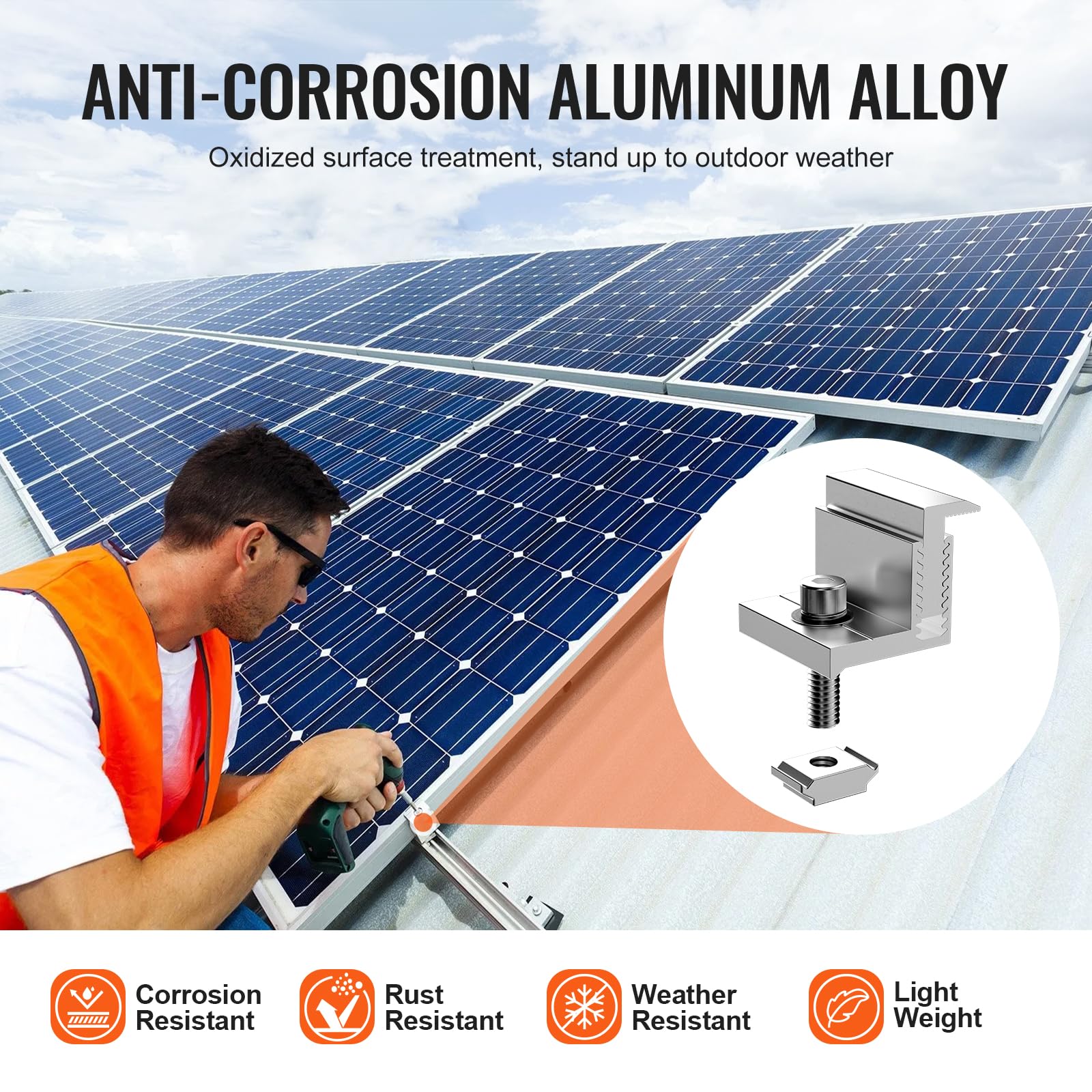 Foto 5 pulgar | Soportes De Montaje De Paneles Solares Vevor Z Para Vehículos Recreativos Y Barcos (40 Unidades) - Venta Internacional.