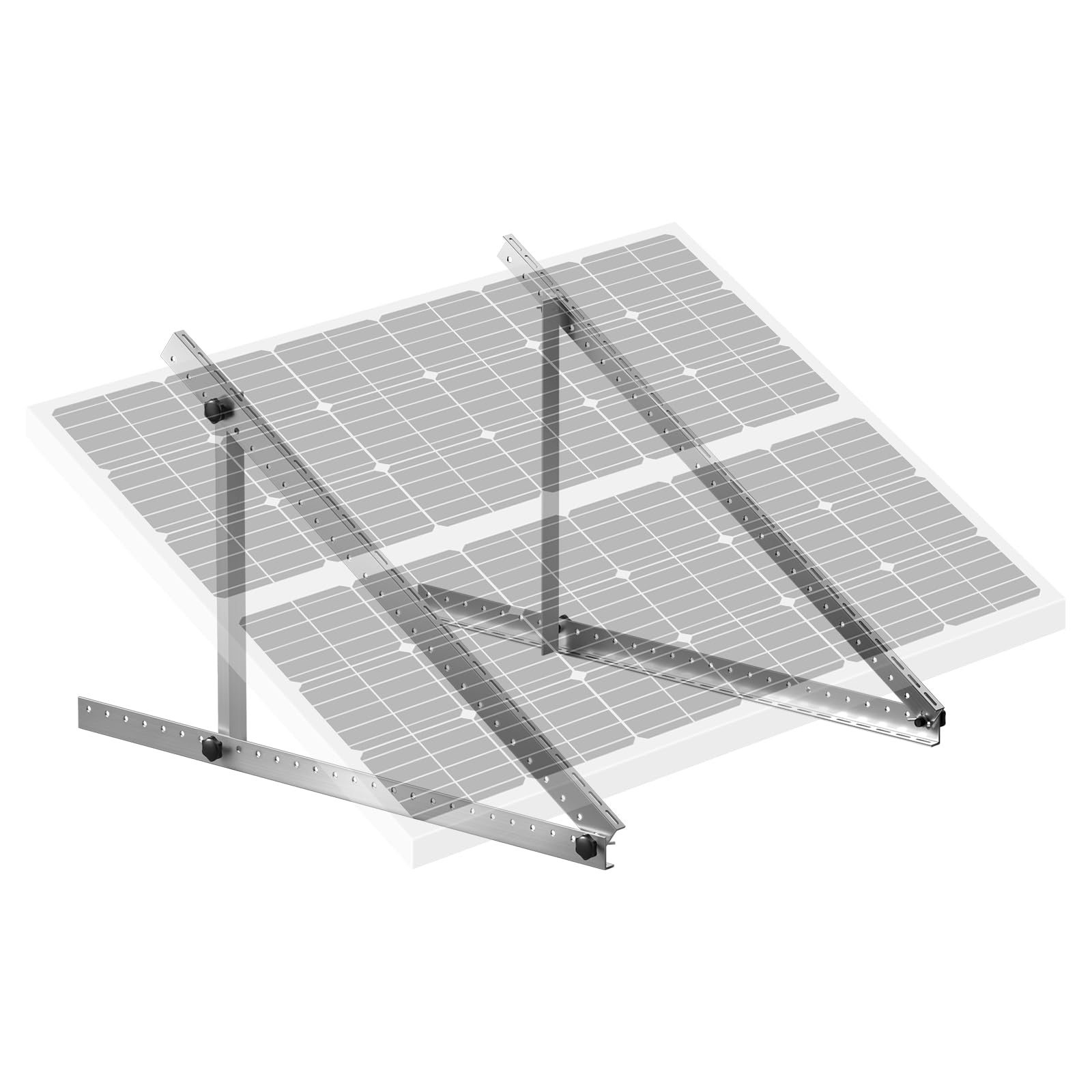 Foto 2 pulgar | Soportes De Montaje Para Paneles Solares Vevor De 50 Pulgadas Con Inclinación Ajustable - Venta Internacional.