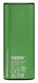 Foto 3 | Calentador De Manos Zippo Green Heatbank 6 Recargable De 4.400 Mah - Venta Internacional.