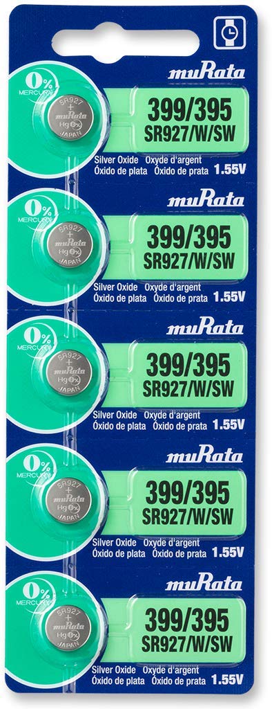 Foto 2 pulgar | Batería Murata 395/399 Sr927/w/sw 1,55 V De Óxido De Plata (5 Unidades) - Venta Internacional.