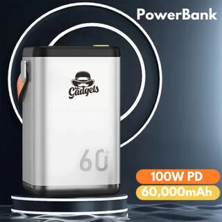 Foto 5 | Power Bank 60 000mah Bateria Portatil Compacta Carga Ultra Rapida 100w