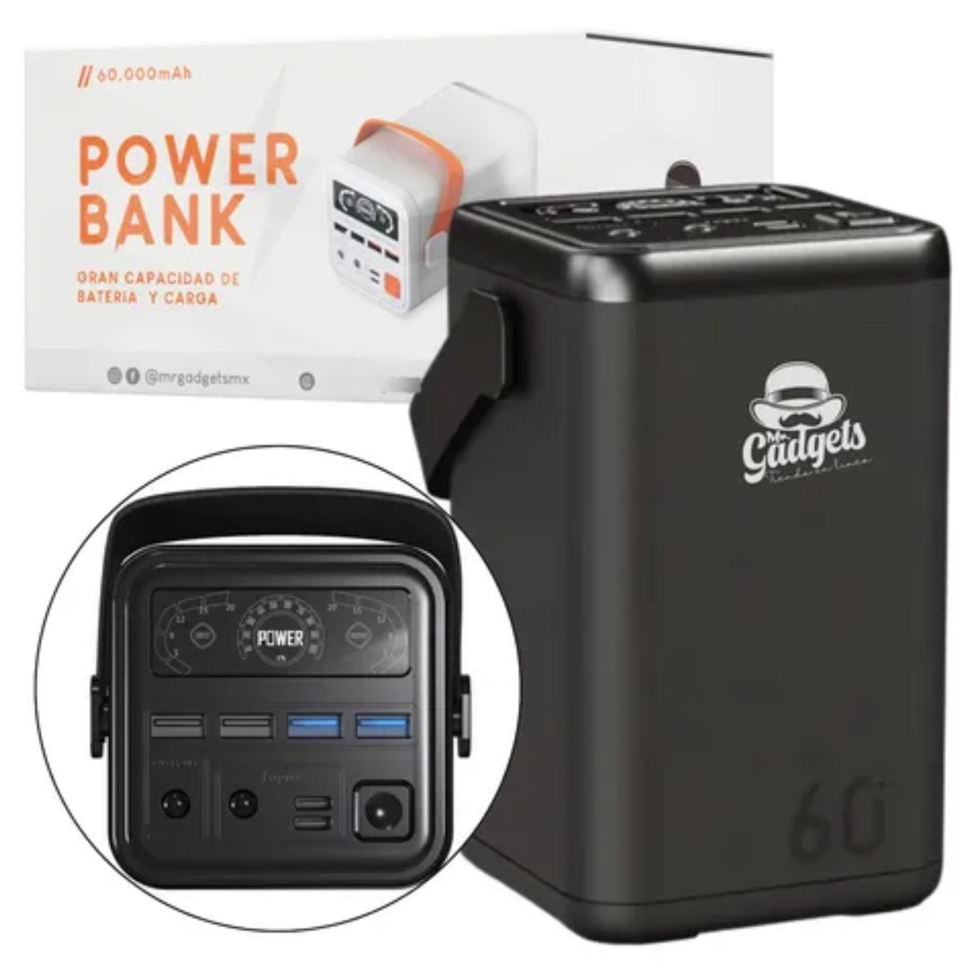 Foto 1 | Power Bank 60 000 Mah Bateria Portatil Compacta Carga Rapida