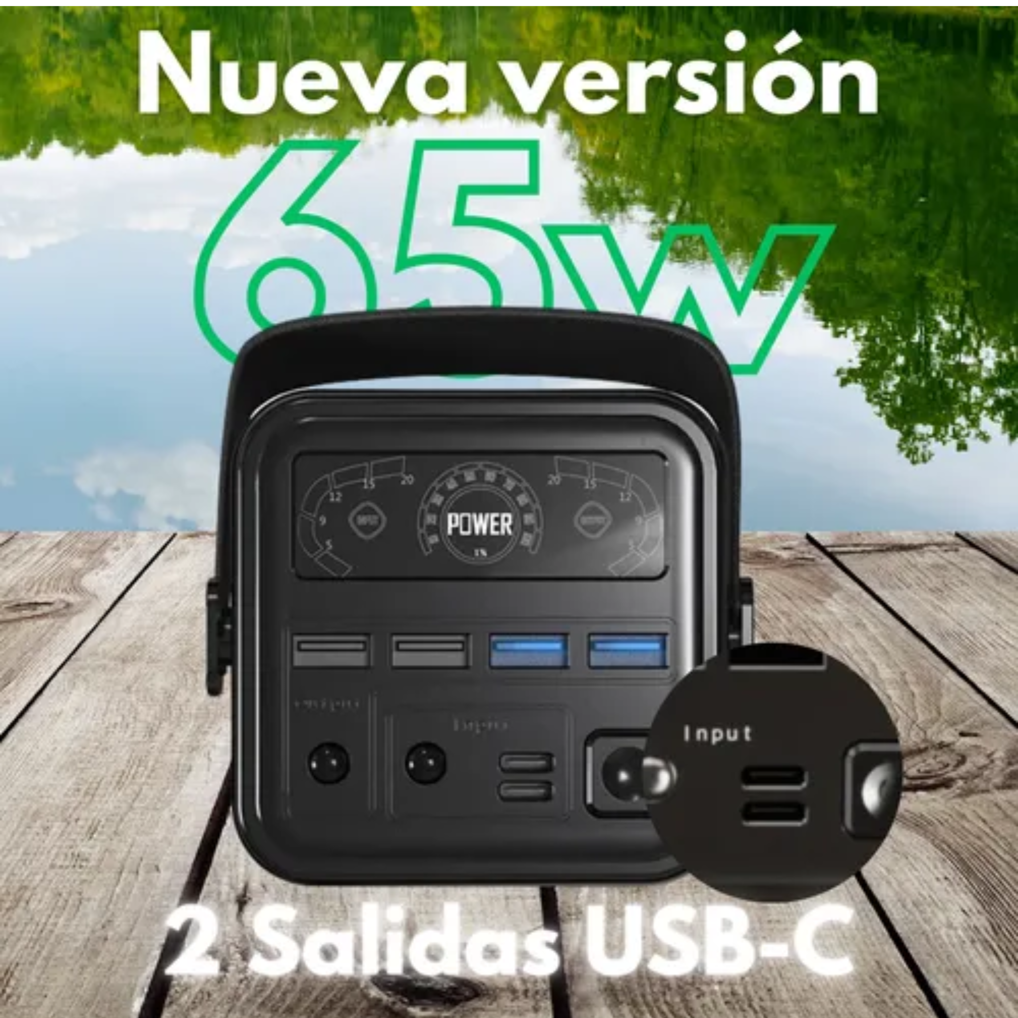 Foto 3 pulgar | Power Bank 60 000 Mah Bateria Portatil Compacta Carga Rapida