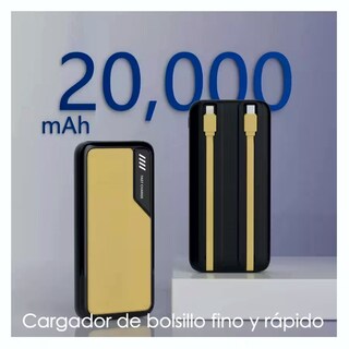 Foto 3 | Power Bank 20000mah – Carga Rápida Bidireccional Pd3.0 2 Cables Integrados Pantalla Digital Alta Compatibilidad