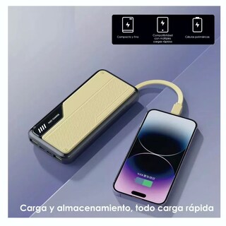 Foto 4 | Power Bank 20000mah – Carga Rápida Bidireccional Pd3.0 2 Cables Integrados Pantalla Digital Alta Compatibilidad