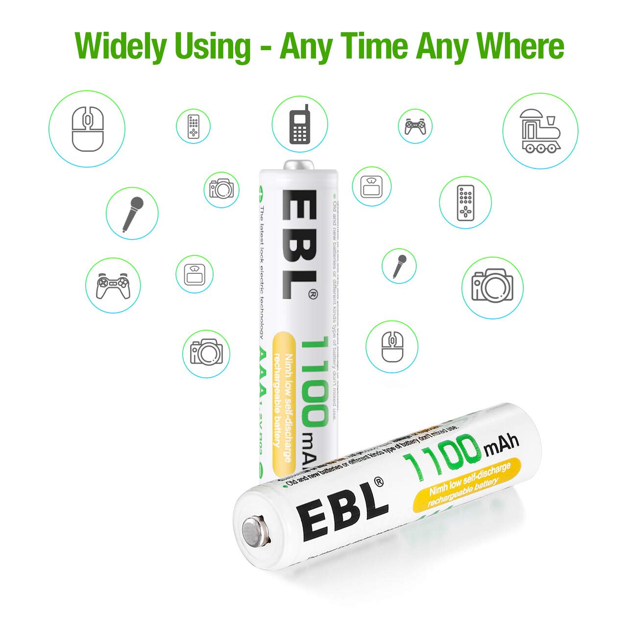 Foto 7 pulgar | Paquete De 20 Baterías Recargables Ebl Aaa 1100mah Ni-mh - Venta Internacional.