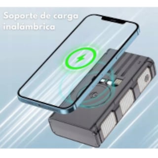 Foto 6 | Power Bank Solar 30000mah Carga Inalámbrica Batería Portátil Compacta Carga Rápida Usb-c Usb