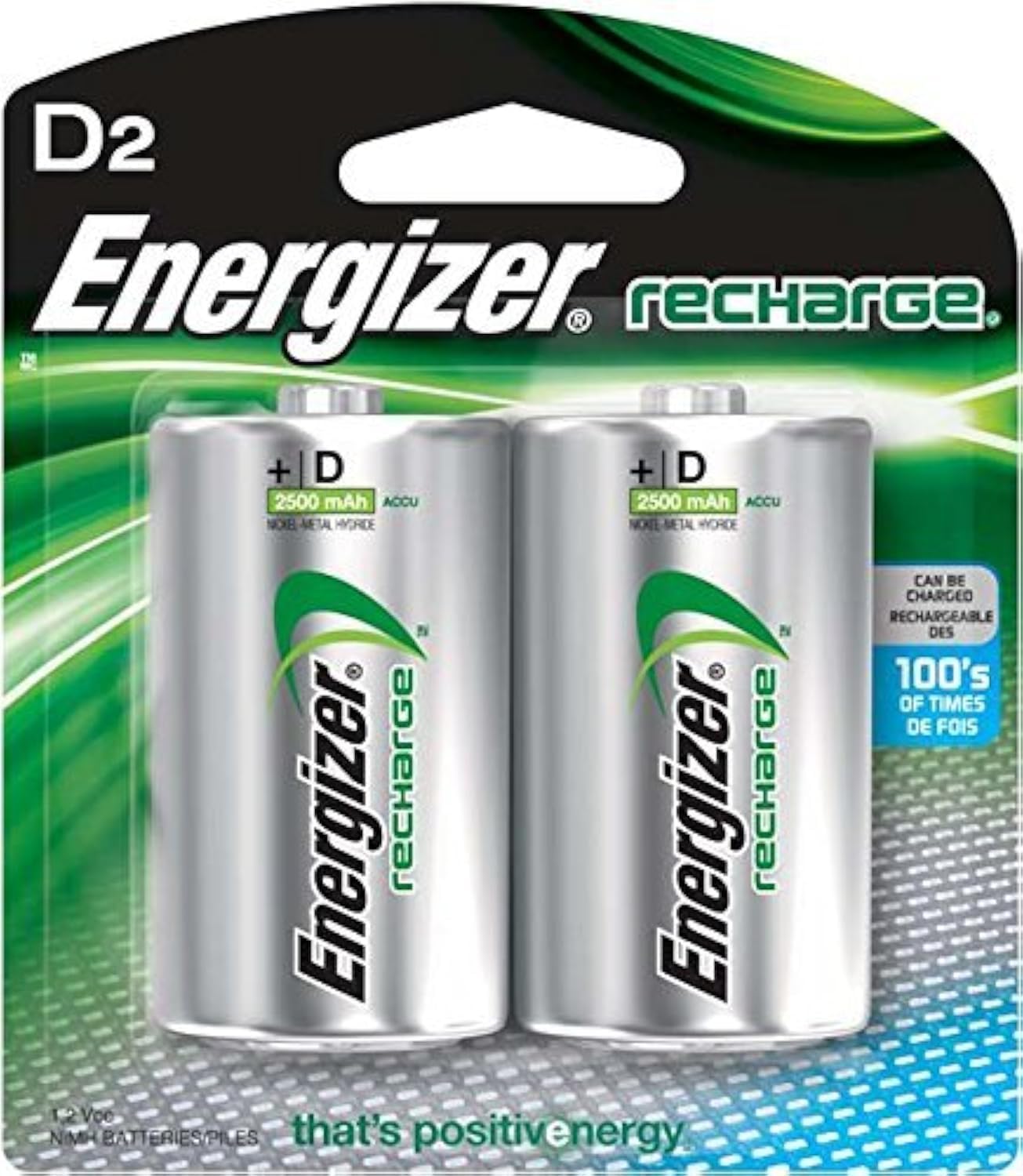 Foto 2 pulgar | Pilas Recargables Energizer D  Paquete De 3 Unidades  2 Unidades - Venta Internacional.