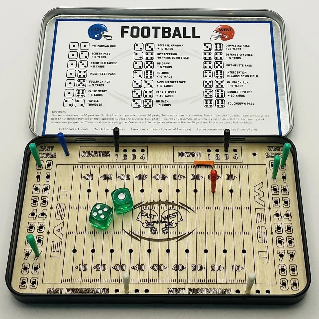 Foto 3 pulgar | Juego De Mesa Travel Game Baseball Football Knuckle Dice - Venta Internacional.