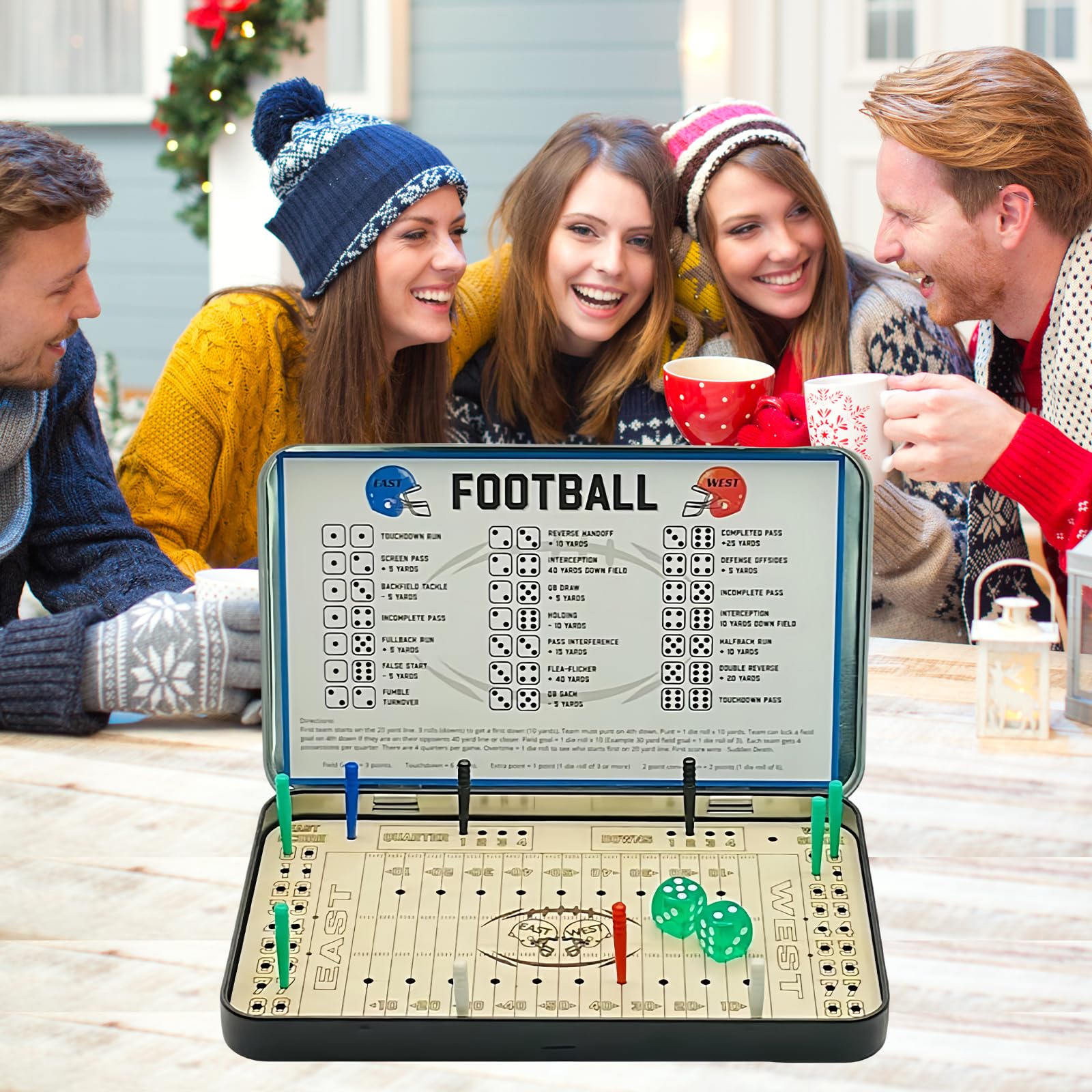 Foto 4 pulgar | Juego De Mesa Travel Game Baseball Football Knuckle Dice - Venta Internacional.