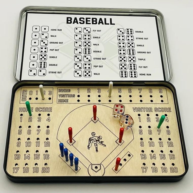 Foto 3 pulgar | Juego De Mesa Travel Game Baseball Football Knuckle Dice - Venta Internacional.