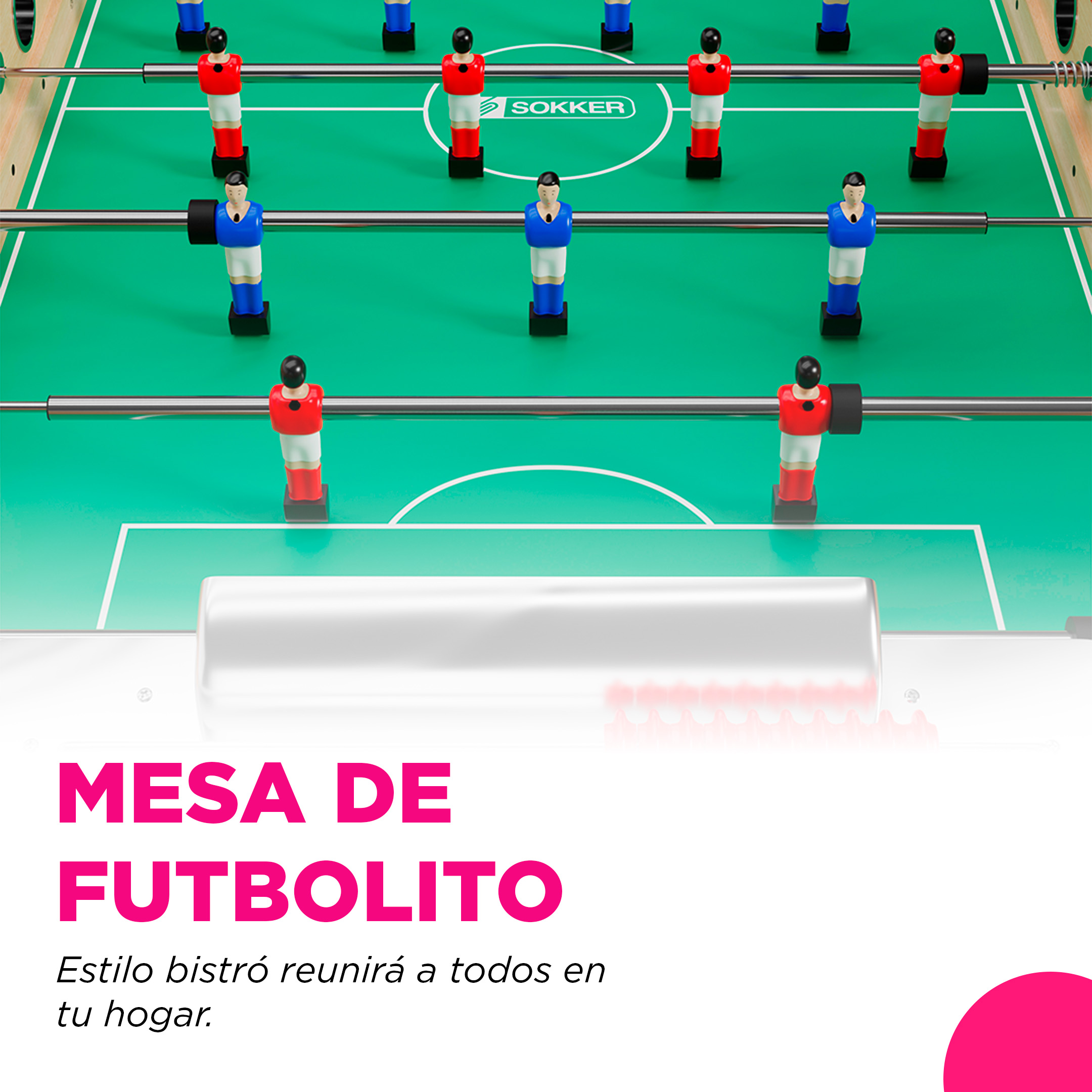 Foto 5 pulgar | Futbolito Clásico Estilo Bistró