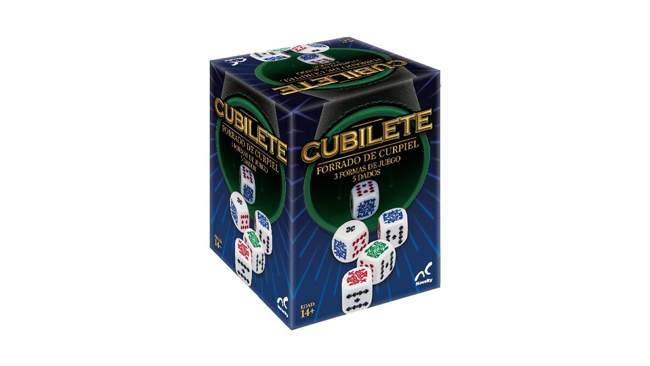 Foto 1 | Juego de Cubilete con 5 Dados de Póker Novelty