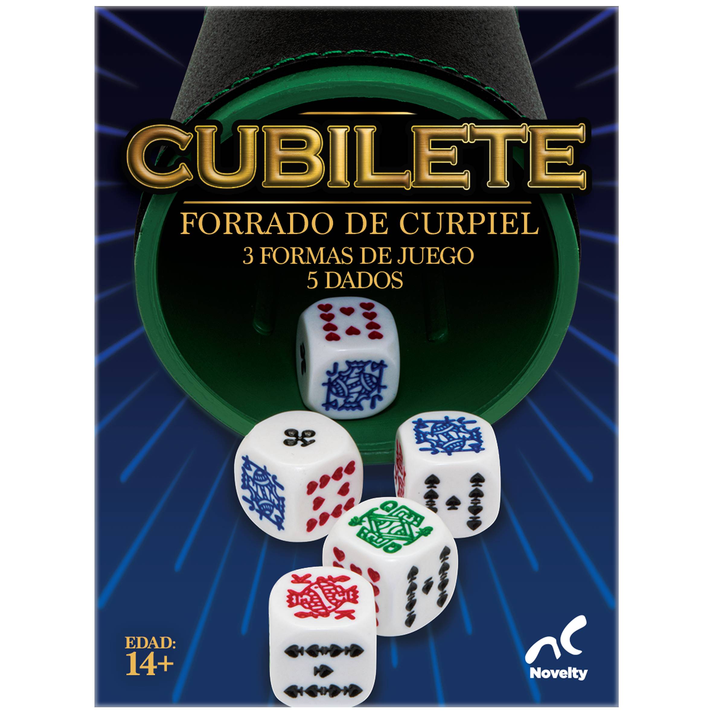 Foto 4 pulgar | Juego de Cubilete con 5 Dados de Póker Novelty