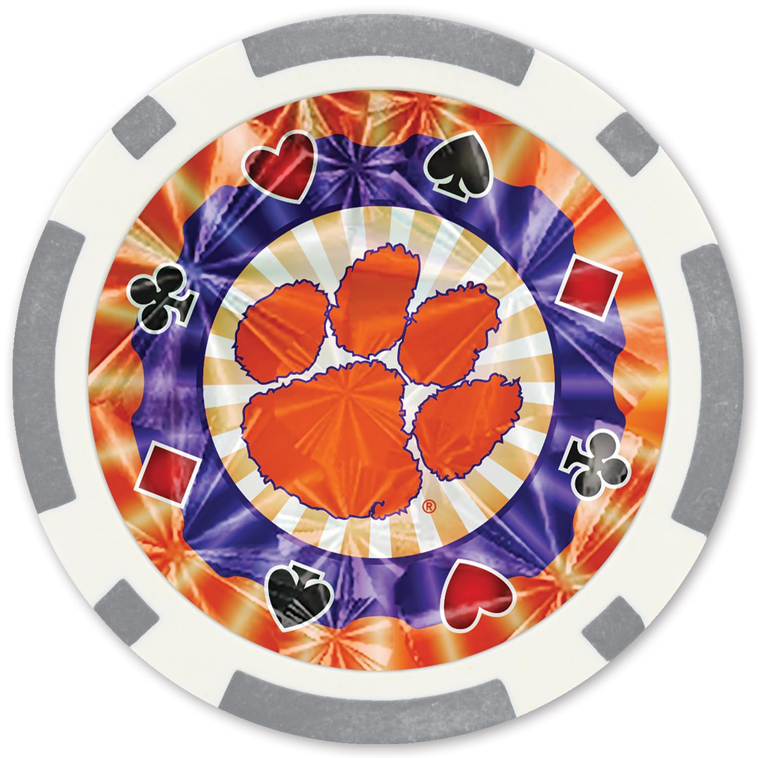 Foto 3 pulgar | Fichas De Póquer Masterpieces Casino Ncaa Clemson Tigers X20 - Venta Internacional.