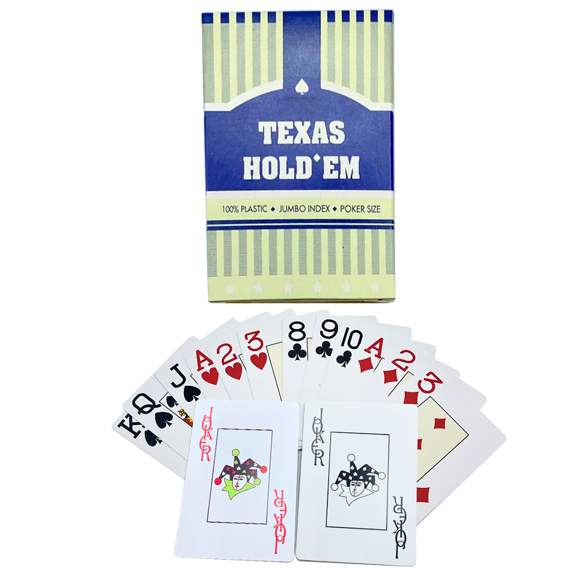 Foto 2 pulgar | Baraja Cartas De Poker Plastificadas Naipe Casino Color Azul