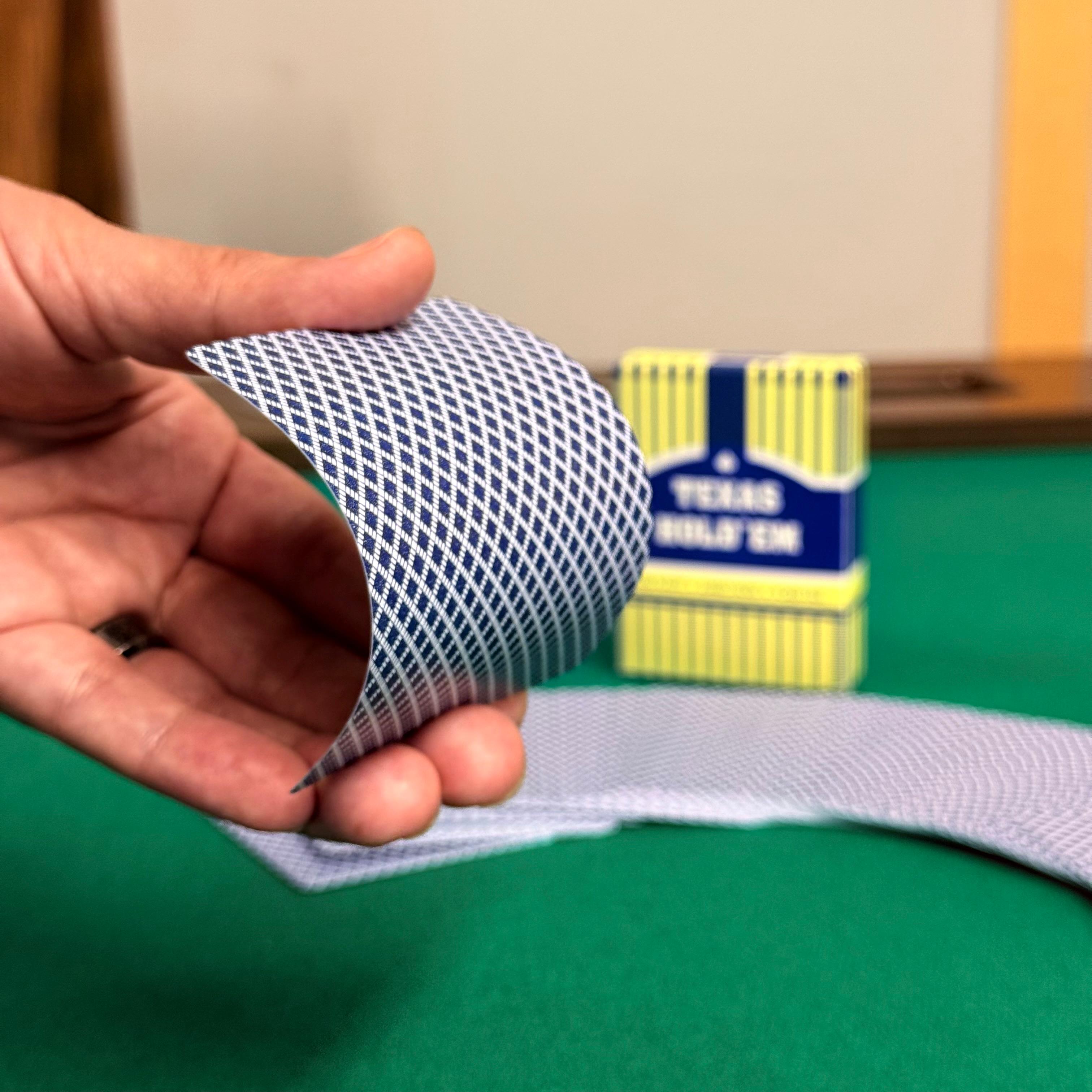 Foto 3 pulgar | Baraja Cartas De Poker Plastificadas Naipe Casino Color Azul