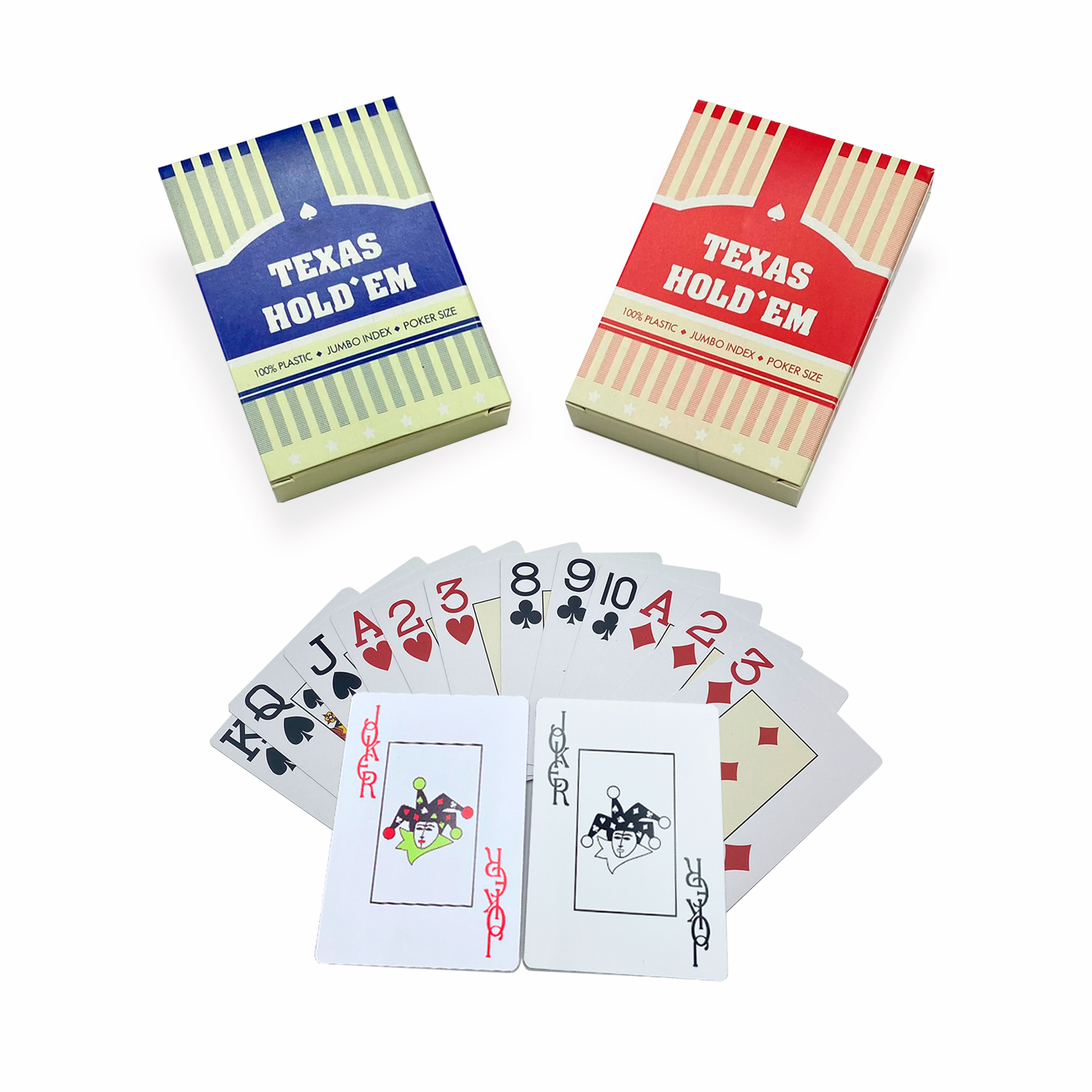 Foto 1 | Set De 2 Barajas Cartas De Poker Plastificadas Naipe Casino
