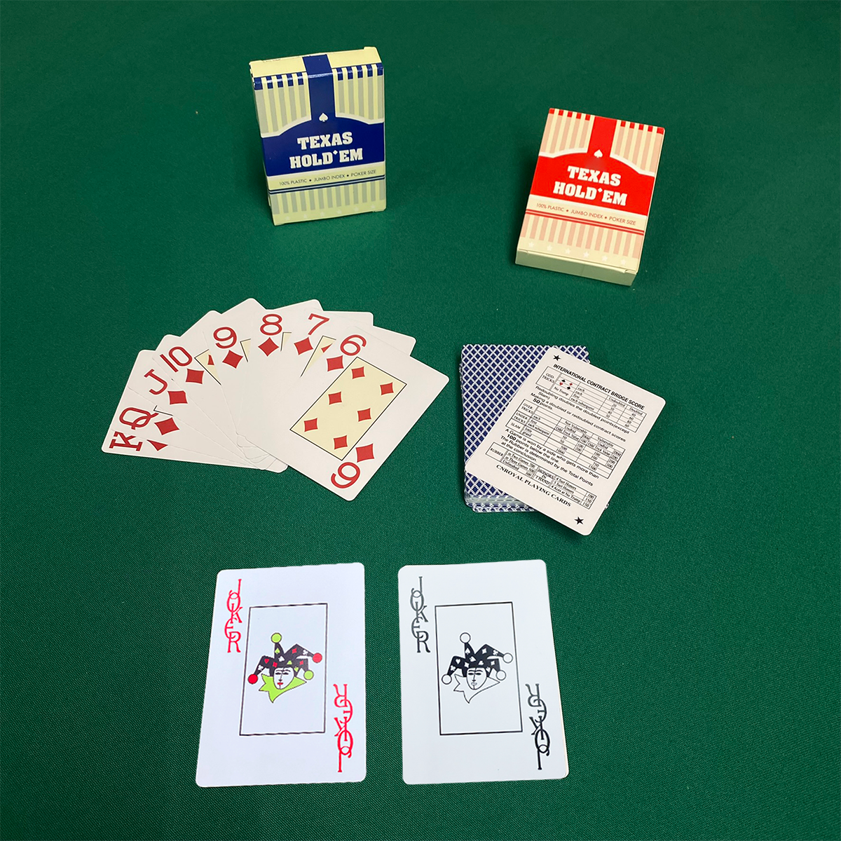Foto 3 pulgar | Set De 2 Barajas Cartas De Poker Plastificadas Naipe Casino