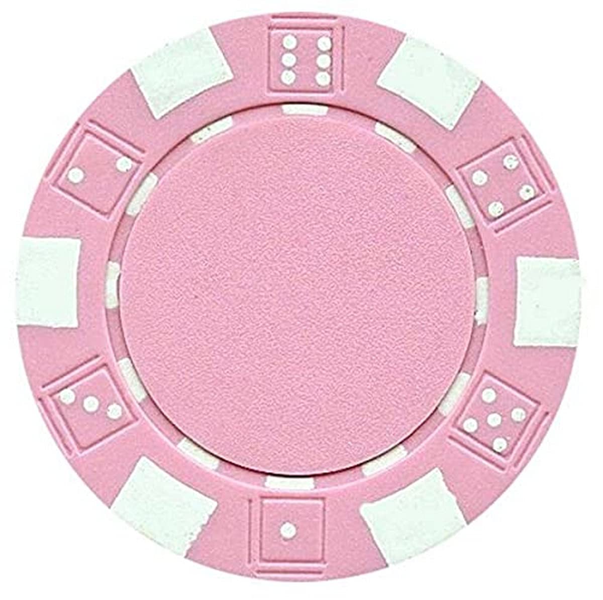 Fichas De Póker Da Vinci 50 Clay Composite, 11,5 G, Dados A Rayas Rosas - Venta Internacional.