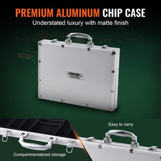 Foto 6 | Juego De Fichas De Póquer Vevor De 500 Piezas Con Caja De Aluminio De 11,5 G - Venta Internacional.