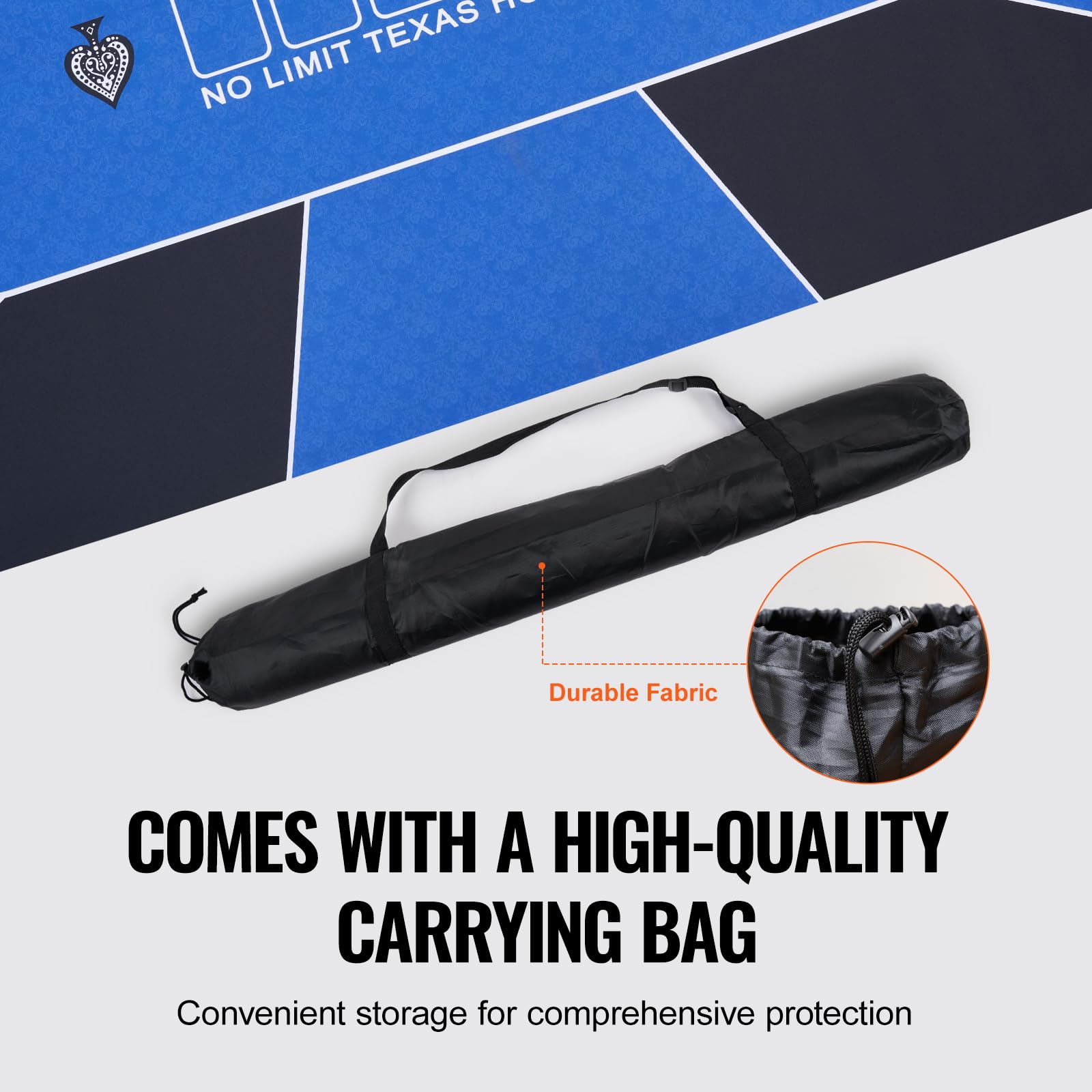 Foto 4 pulgar | Mesa De Póker Vevor 180 X 90 Cm Para 6 A 8 Jugadores Con Bolsa Azul - Venta Internacional.