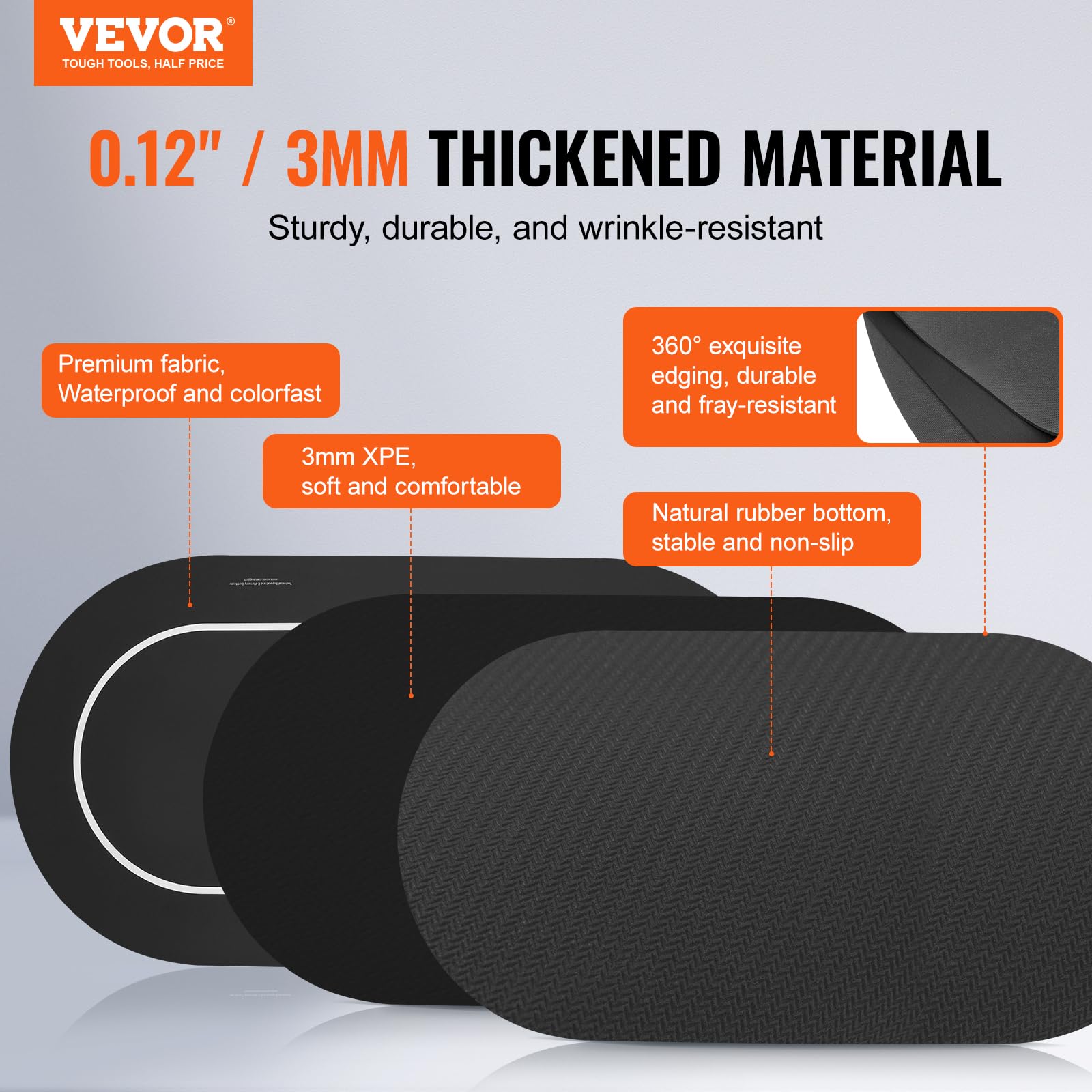 Foto 2 | Mesa De Póker Vevor 180 X 90 Cm Para 6 A 8 Jugadores Con Bolsa Negra - Venta Internacional.