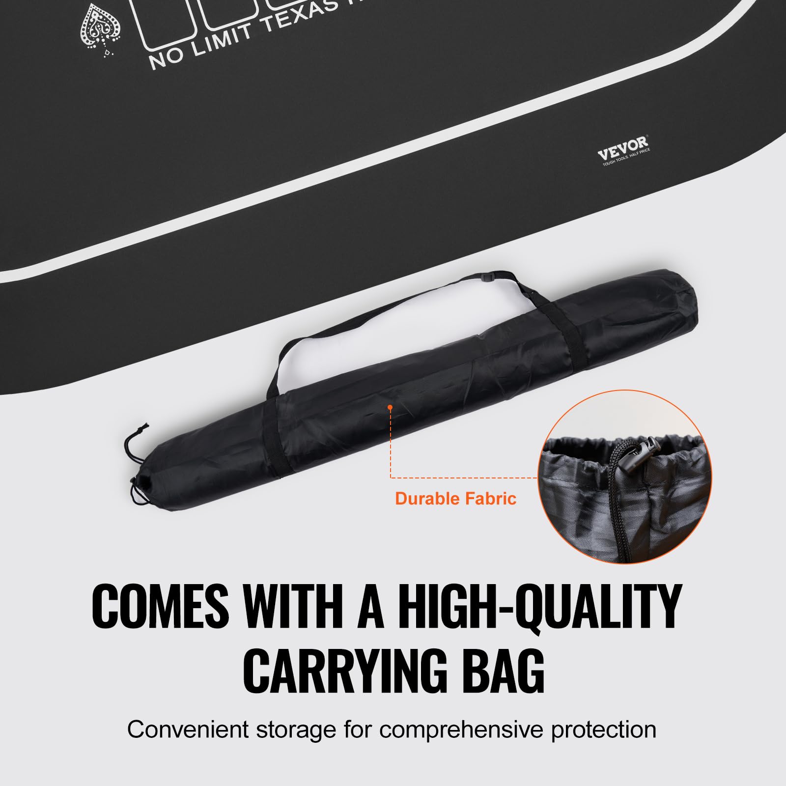 Foto 3 | Mesa De Póker Vevor 180 X 90 Cm Para 6 A 8 Jugadores Con Bolsa Negra - Venta Internacional.