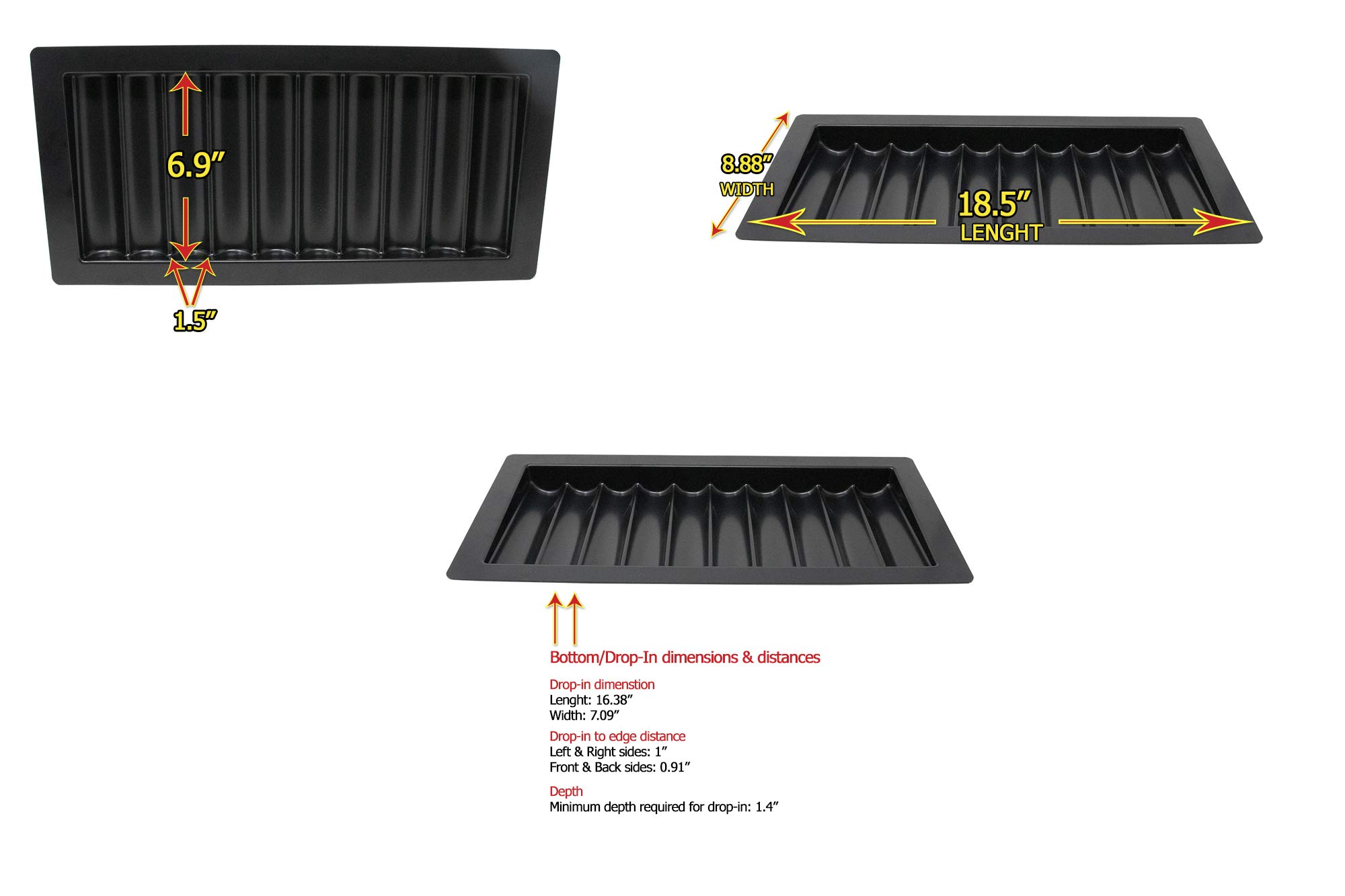 Foto 3 pulgar | Bandeja De Mesa Para Patatas Fritas Da Vinci, 10 Filas, Capacidad Para 500 Fichas - Venta Internacional.