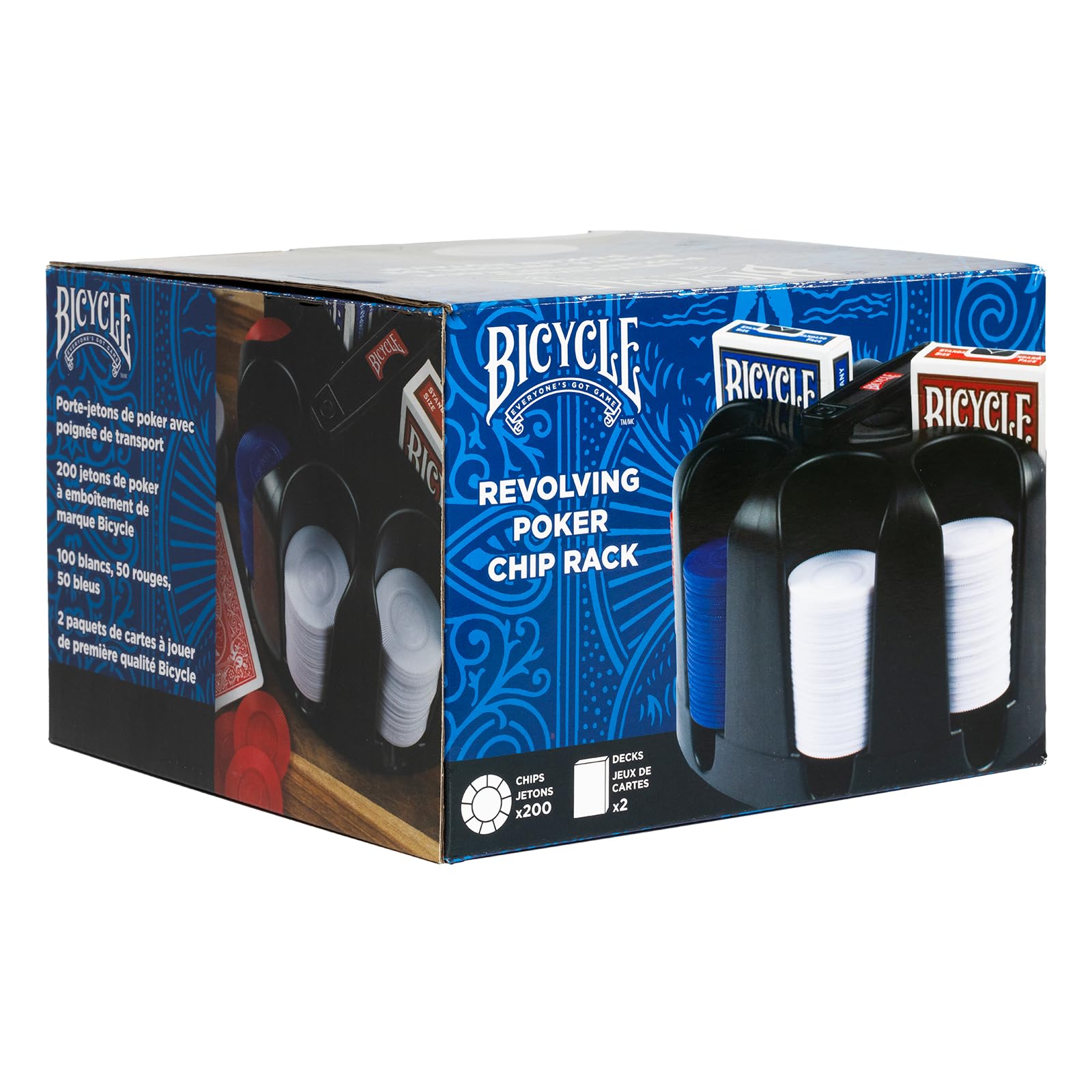 Set De Póker Para Bicicletas Carrusel Texas Hold Em Con 200 Fichas Y Cartas - Venta Internacional.