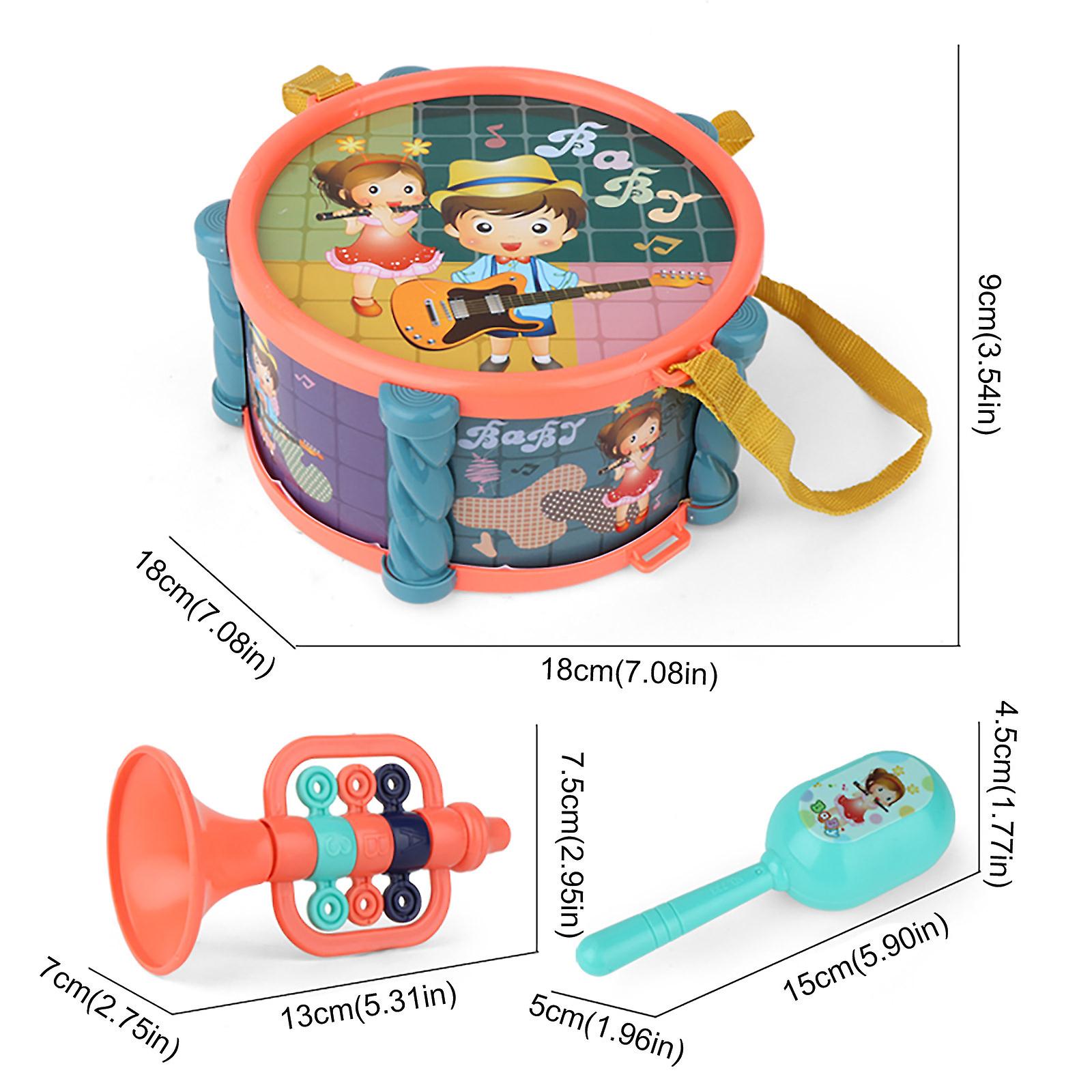 Foto 4 pulgar | Venta Internacional - Juego De Instrumentos Musicales Para Niños Con Tambores Y Maracas