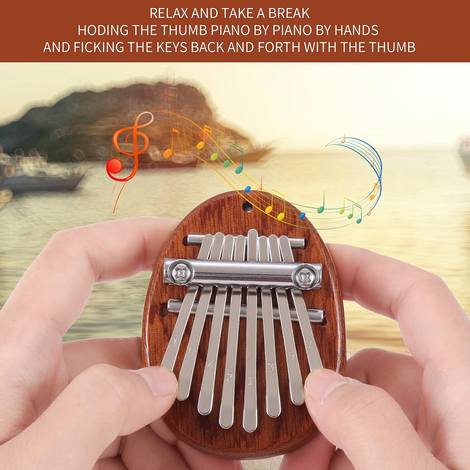 Foto 5 | Venta Internacional - Minikalimba Jieyou 8 Teclas