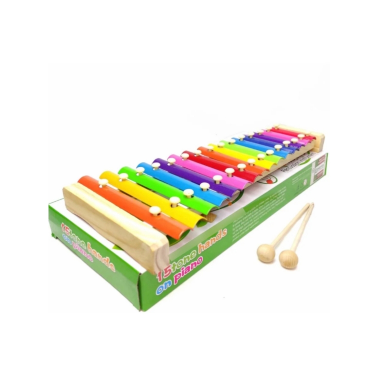 Juguete Musical Educativo Didáctico De Madera De 15 Notas Con Xilófono - Venta Internacional.