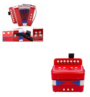 Foto 2 | Mini Acordeón Infantil Juguete Musical Educativo Niños Rojo