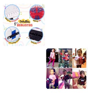 Foto 5 | Mini Acordeón Infantil Juguete Musical Educativo Niños Rojo