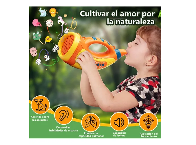 Foto 2 | Xtellar Trompeta Educativa Interactiva Para Niños - Sonidos De La Naturaleza Y Animales